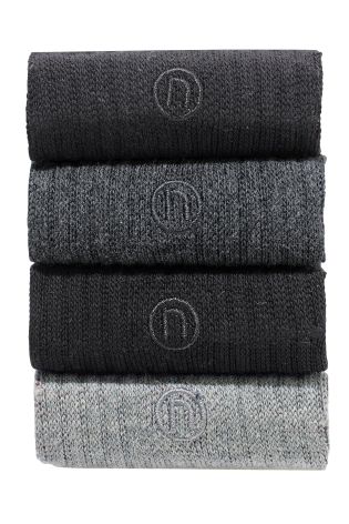 Grey Sport Socks Four Pack